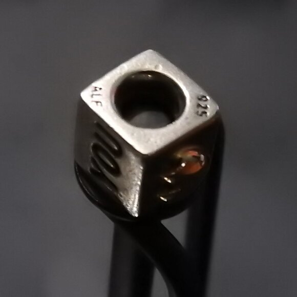 Genuine Pandora Bracelet Charm - Silver & 14k Gold I Love You Cube S925 - Picture 5 of 6